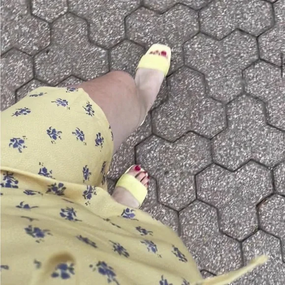 Call It Spring Yellow Women's Sandals - Picture 3 of 4